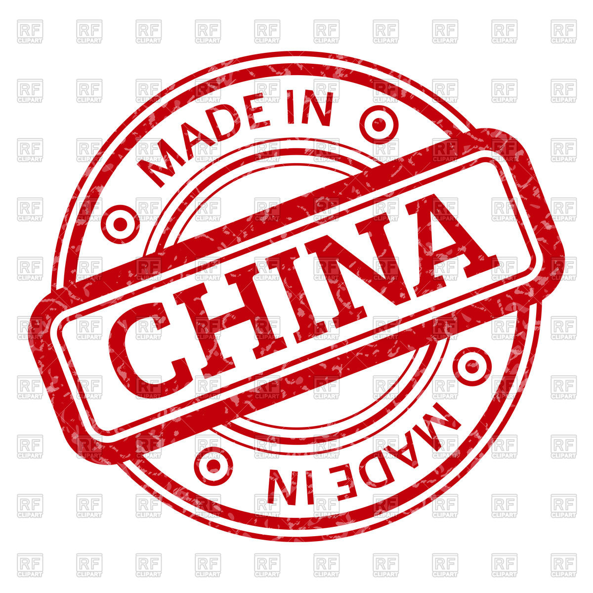 1200x1200 Round Stamp Made In China Vector Image Vector Artwork Of Objects