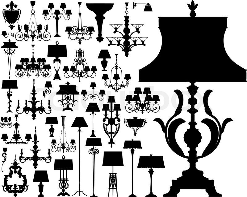 800x640 Lamps Set Made In Vector Stock Vector Colourbox