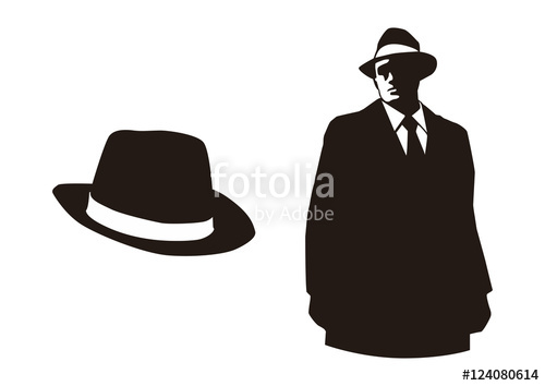500x354 Mafia And Their Hat Silhouette Design Stock Image And Royalty