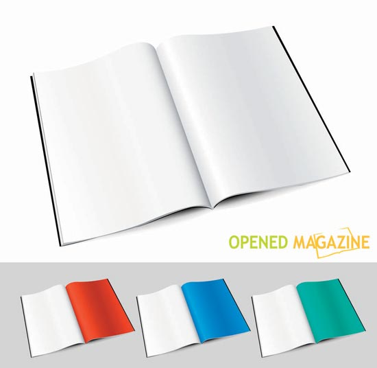 550x536 Opened Magazine Vector Layout