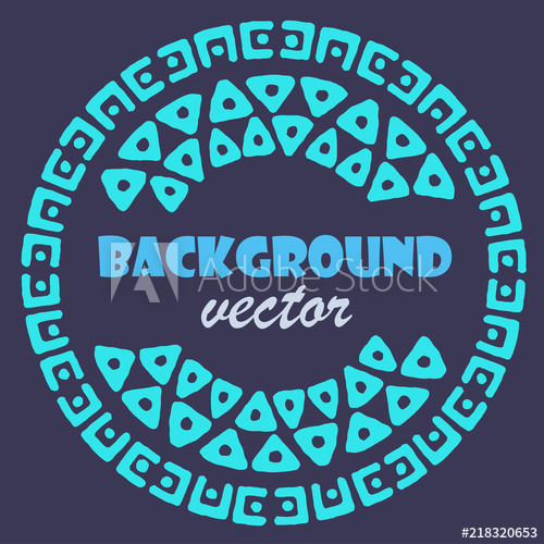 500x500 Hand Drawn Round Frame, Decorative Design Element, Magic Circle