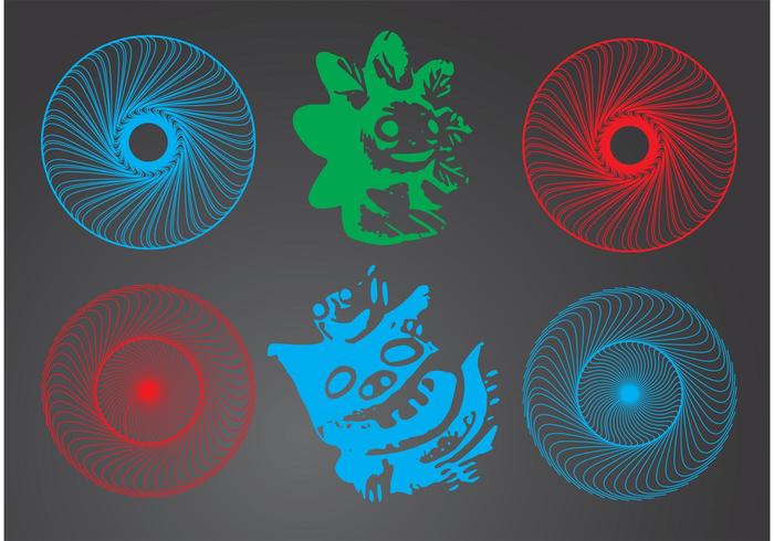 700x490 Magic Circle And Graphic Icons Set