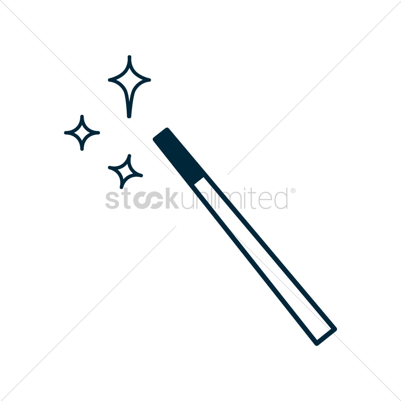 1300x1300 Magic Wand Vector Image