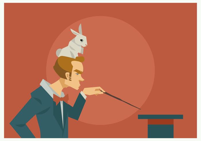 700x490 Magician With Magic Stick Vector