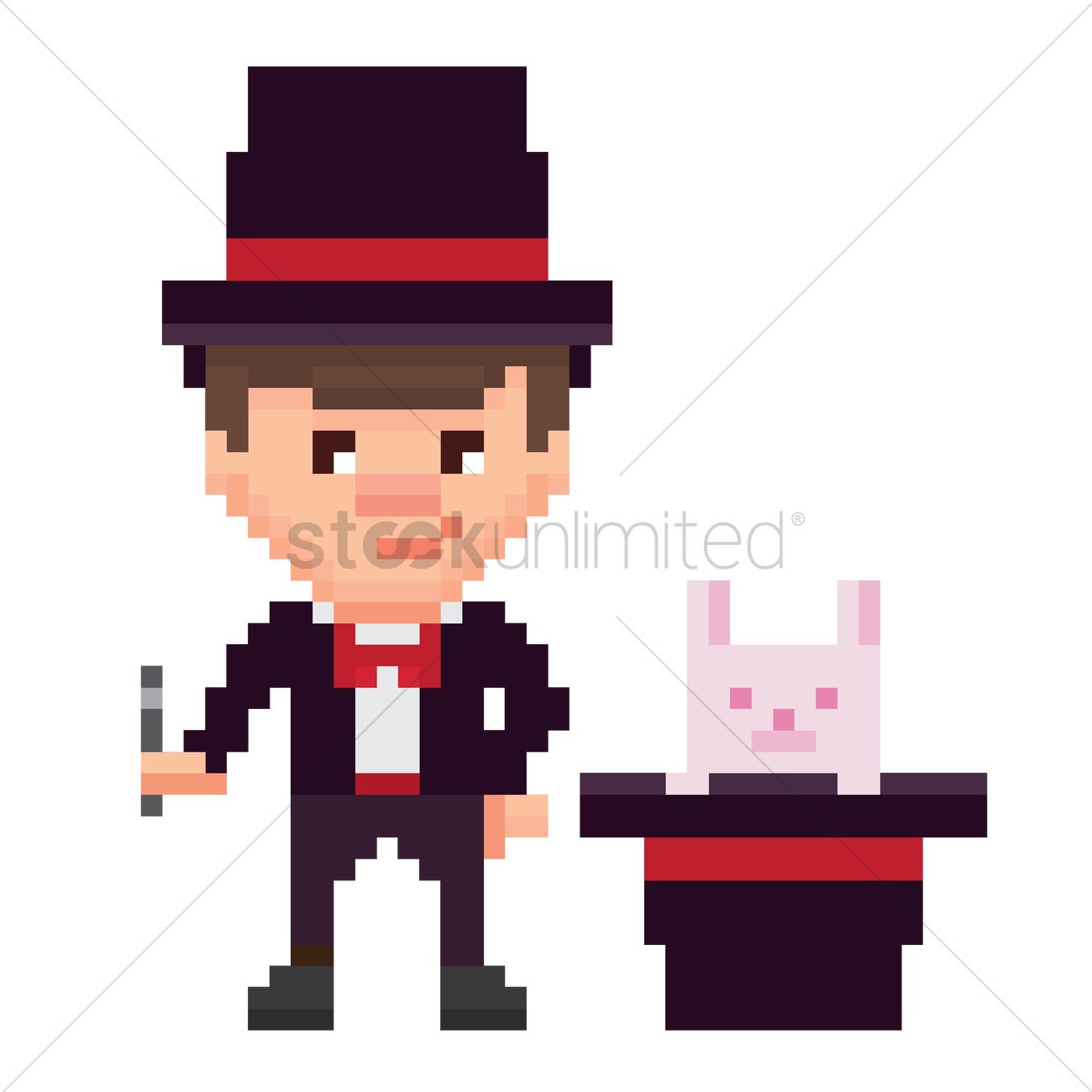 1300x1300 Pixel Art Magician Vector Image