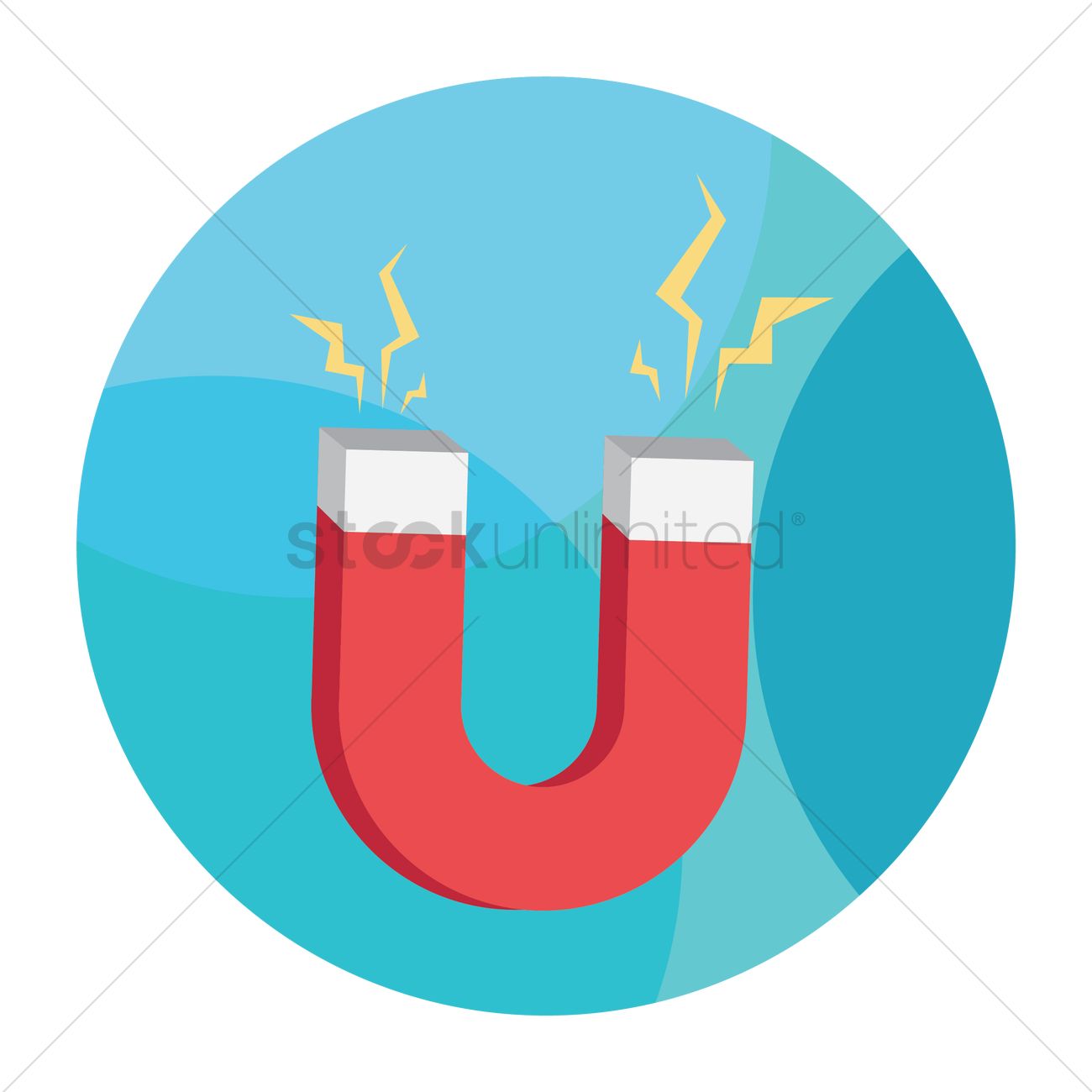 1300x1300 Horseshoe Magnet Vector Image