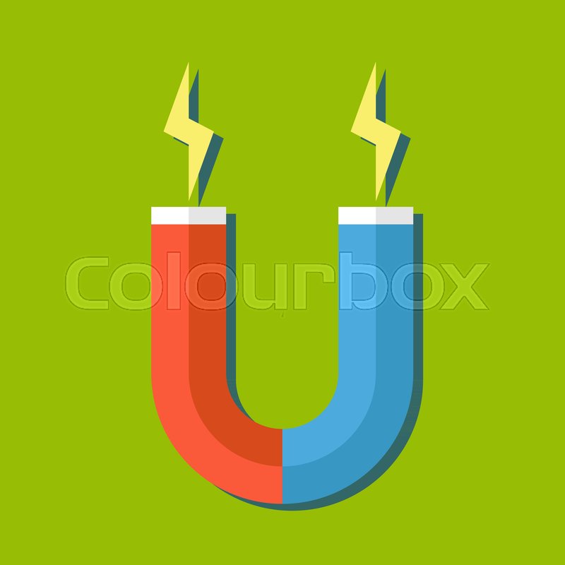 800x800 Flat Web Internet Icon. Magnet.vector Icon Isolated Horseshoe