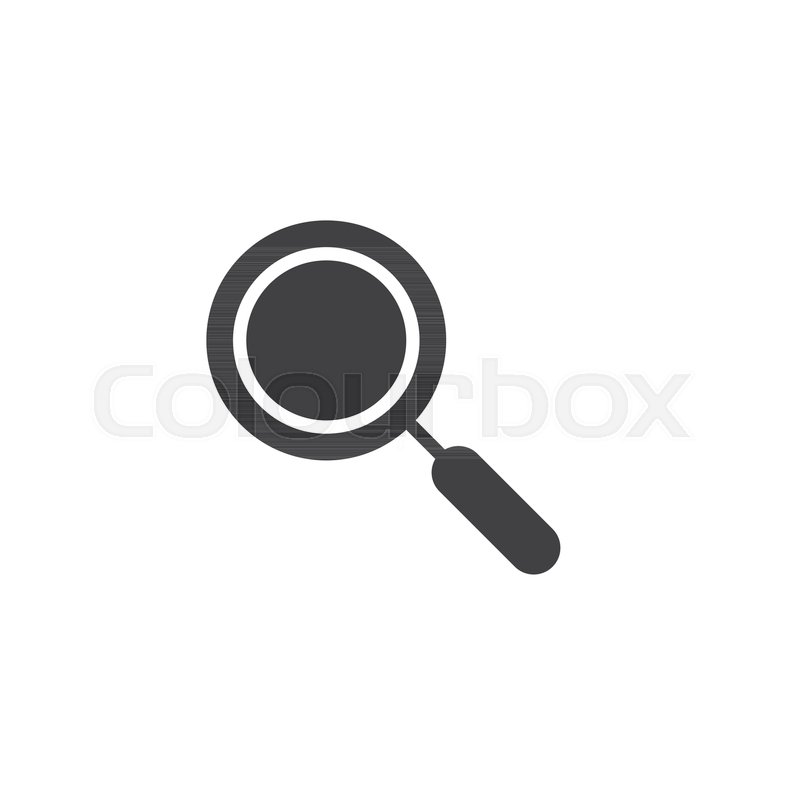 800x800 Magnifying Glass Icon Vector, Filled Flat Sign, Solid Pictogram
