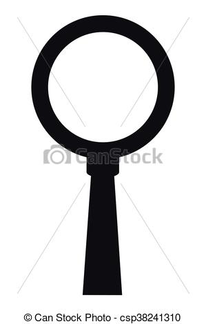 299x470 Simple Flat Design Magnifying Glass Icon Vector Illustration.