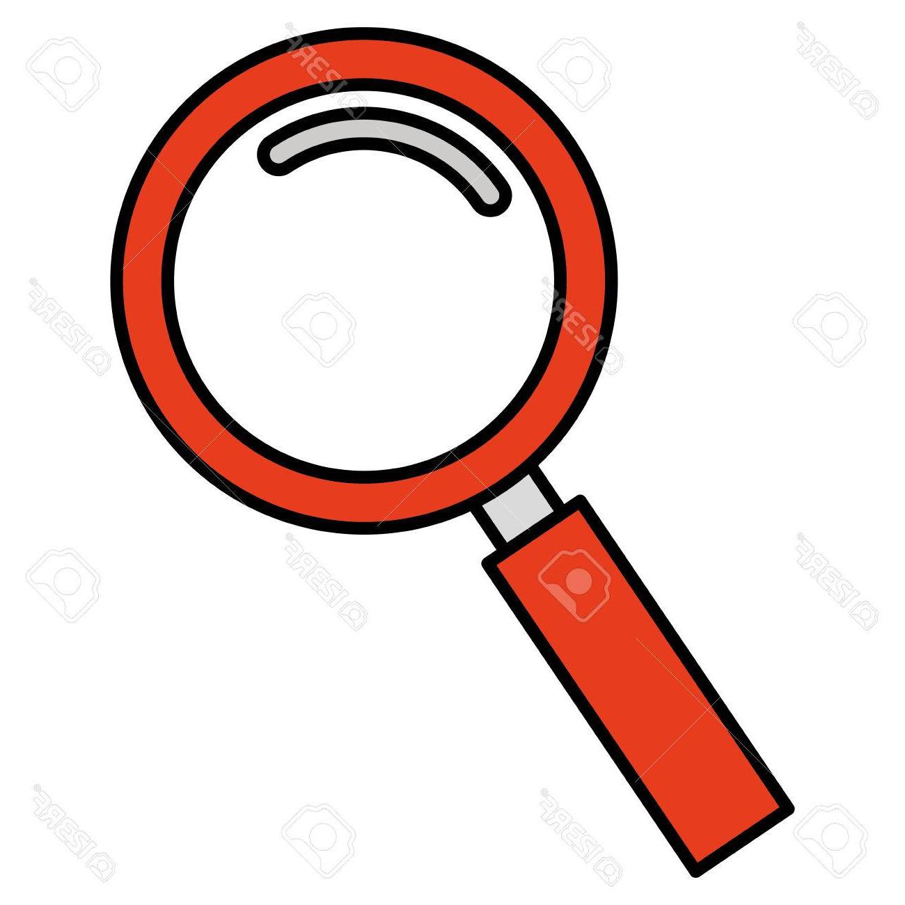 1300x1300 Unique Red Magnifying Glass Icon Vector Images Free Vector Art