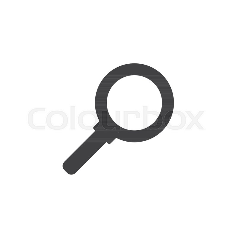 800x800 Magnifying Glass Vector Icon. Filled Flat Sign For Mobile Concept