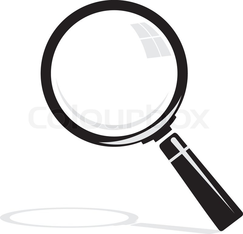 800x772 Vector. Magnifying Glass On Background Stock Vector Colourbox