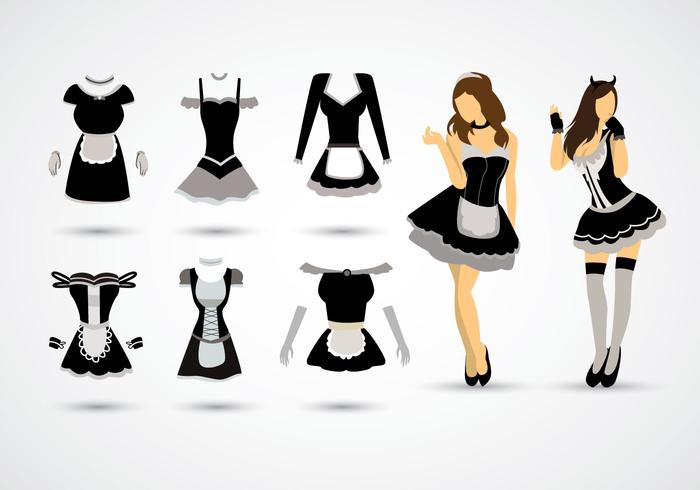 700x490 Free French Maid Vector