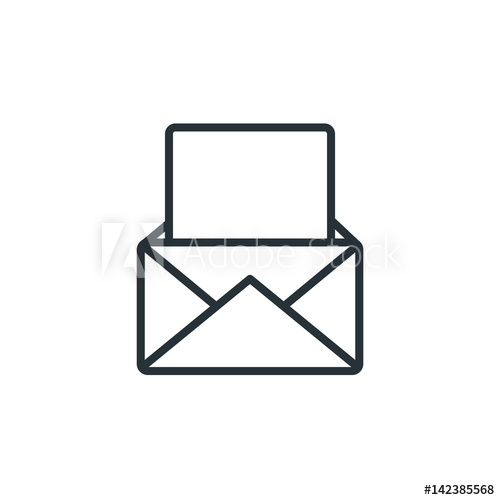 500x500 Open Mail Vector Icon
