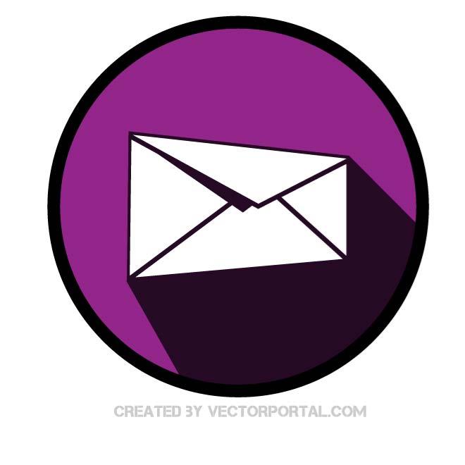 660x660 Purple Mail Icon Vector