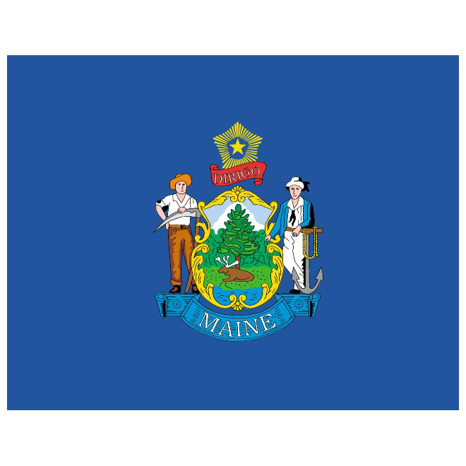 660x660 Maine Vector Flag