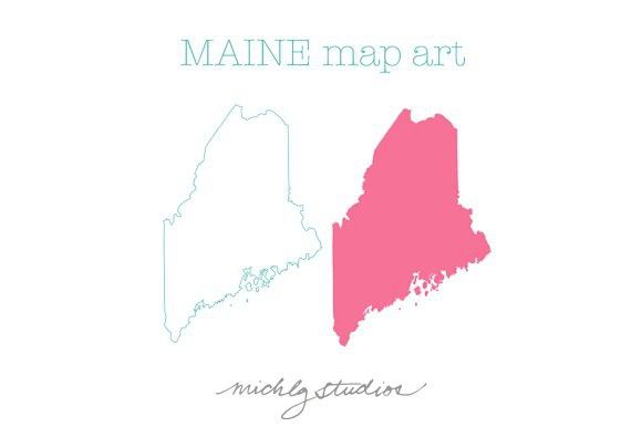 580x386 Vector Amp Png Maine Map Art