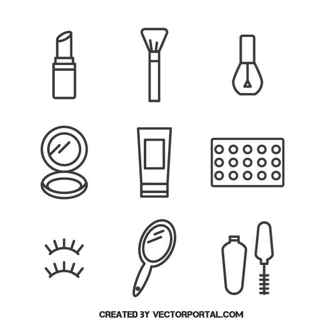 660x660 Makeup Vector Icons