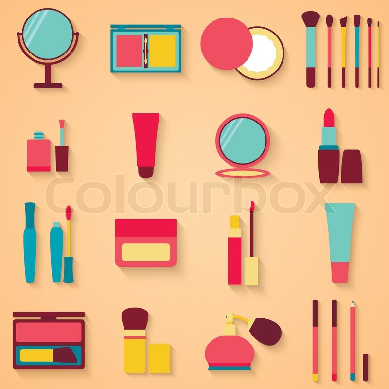 800x800 Set Of Beauty And Cosmetics Icons. Makeup Vector Eps 10