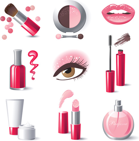 465x472 Creative Cosmetics And Makeup Vector Icons Free Vector In