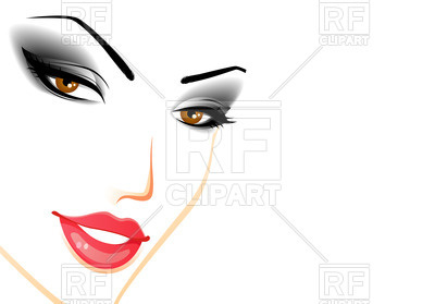 400x279 Face Of Beautiful Woman With Makeup Vector Image Vector Artwork