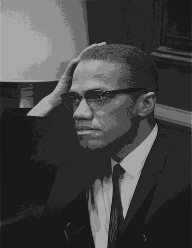 387x500 Malcolm X Profile Photo Vector Image Public Domain Vectors