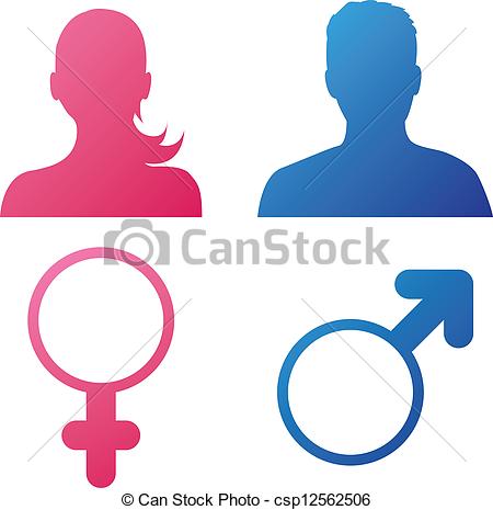 450x465 User Behavior (Gender Icons) Vector Illustration Of Female And