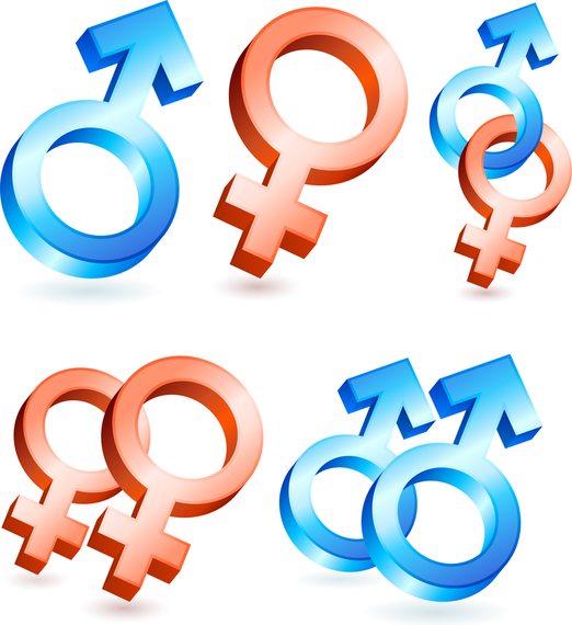 522x570 Male And Female Symbols Vector