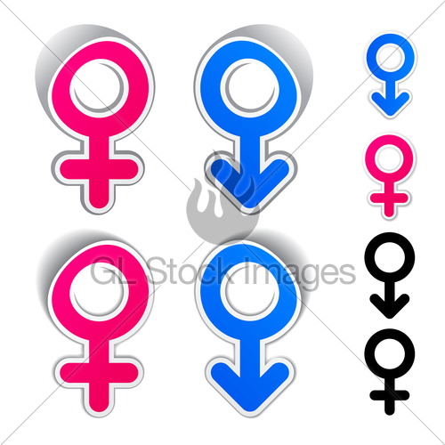 500x500 Male Female Symbols Gl Stock Images