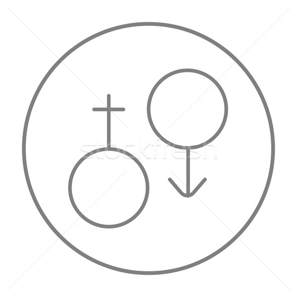 600x600 Male And Female Symbol Line Icon. Vector Illustration Andrei