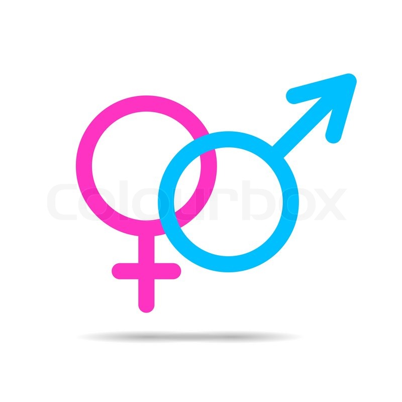 800x800 Vector Outlines Icons Of Gender Male And Female Symbols Stock