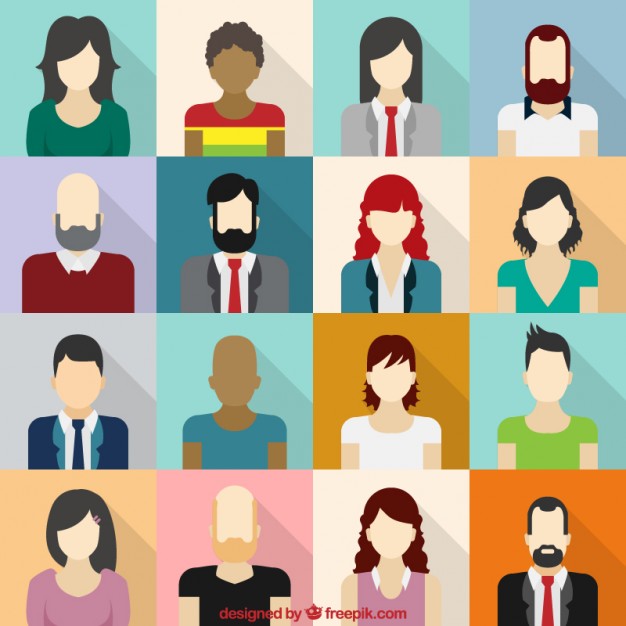 626x626 Male And Female Avatars Vector Free Download