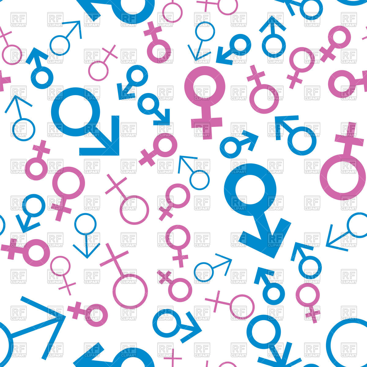 1200x1200 Male Female Symbol Seamless Pattern Vector Image Vector Artwork