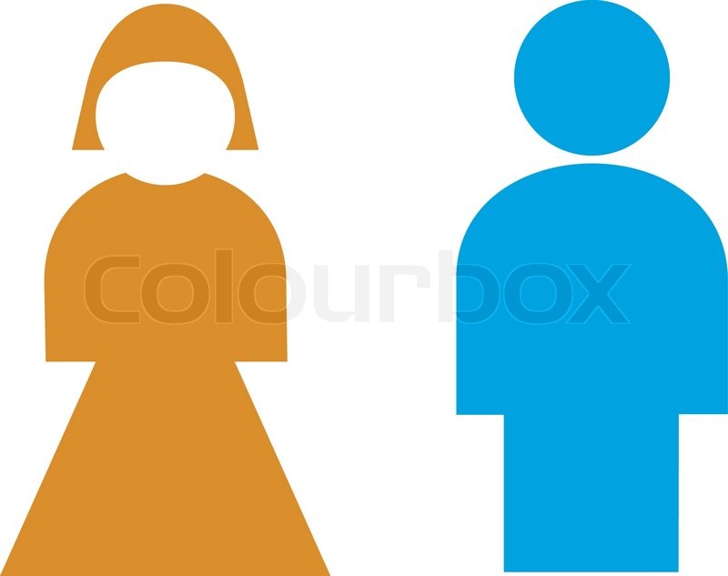 800x633 Vector Illustration Restroom Sign, Male, Female Stock Vector