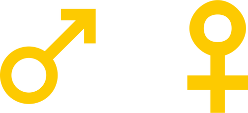 500x228 International Symbols For Male And Female Vector Illustration