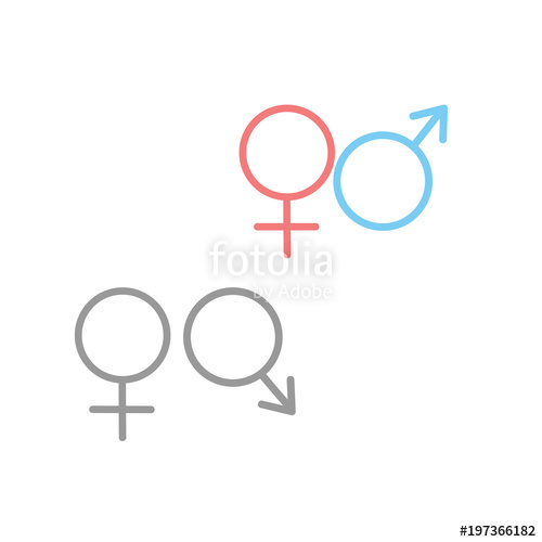 500x500 Female And Male Symbol. Vector Stock Image And Royalty Free