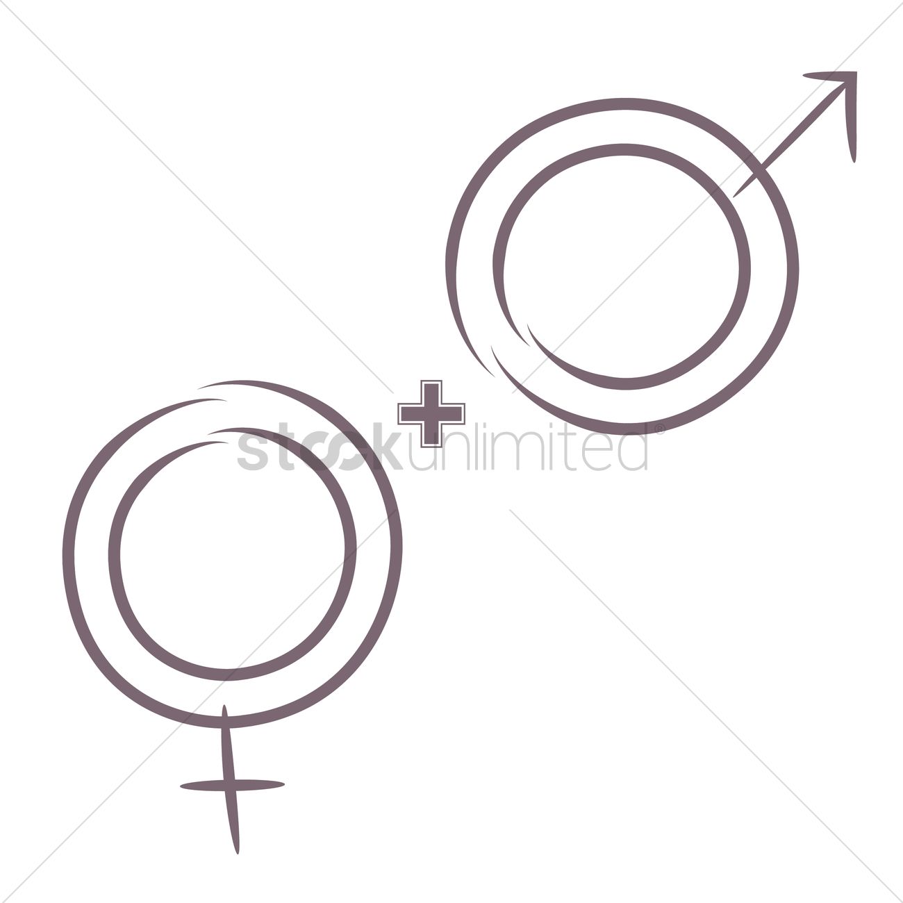 1300x1300 Female And Male Symbols Vector Image