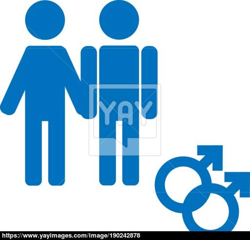 512x493 Gender Icon Symbol. Male Boy Man Icon. Blue Vector Symbol. Vector