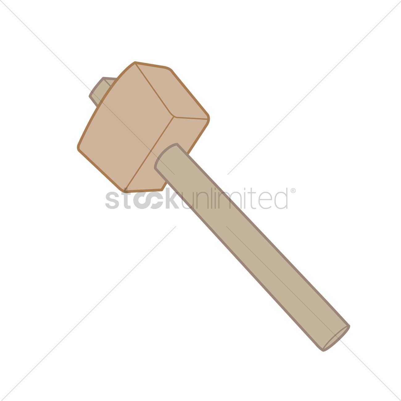 1300x1300 Free A Mallet Vector Image