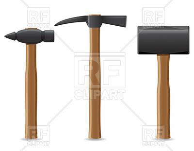 400x311 Hammers With Wooden Handle And Mallet Vector Image Vector
