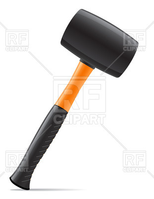 311x400 Rubber Mallet With Plastic Handle Vector Image Vector Artwork Of