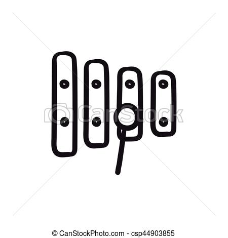 450x470 Xylophone With Mallet Sketch Icon. Xylophone With Mallet