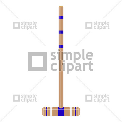 400x400 Croquet Mallet Vector Image