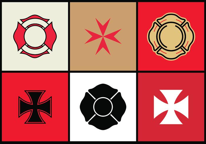 700x490 Maltese Cross Vector Set