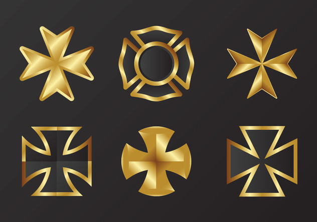 632x443 Gold Maltese Cross Vector Free Vector Download 337639 Cannypic