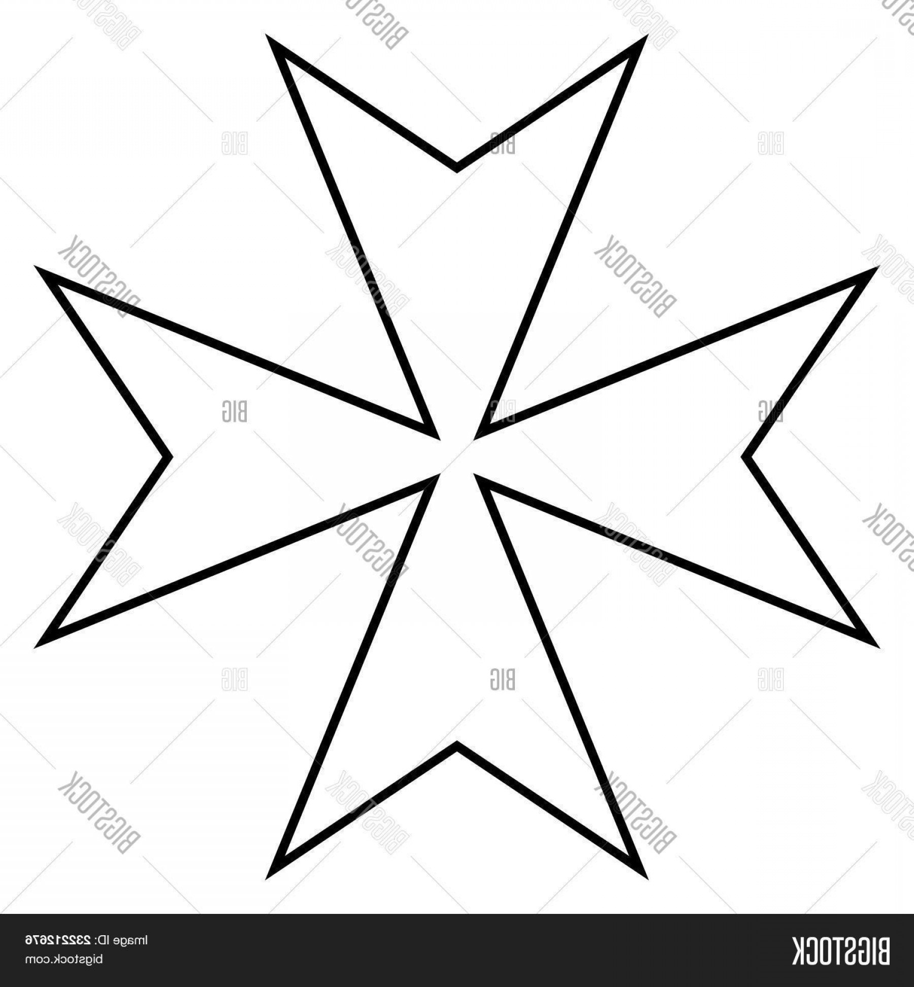 1800x1944 Stock Vector Maltese Cross Icon Black Color Vector Illustration