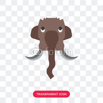 400x400 Mammoth Vector Icon Isolated On Transparent Background, Mammoth