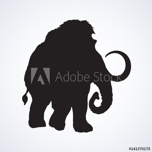 500x500 Mammoth. Vector Drawing