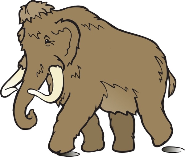 600x507 Wooly Mammoth Free Vector In Open Office Drawing Svg ( .svg