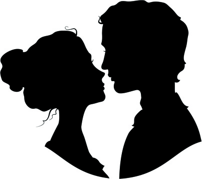 403x357 Creative Man And Woman Silhouettes Vector Set Free Vector In